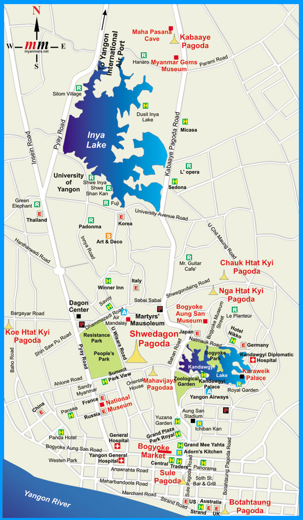 yangon city map