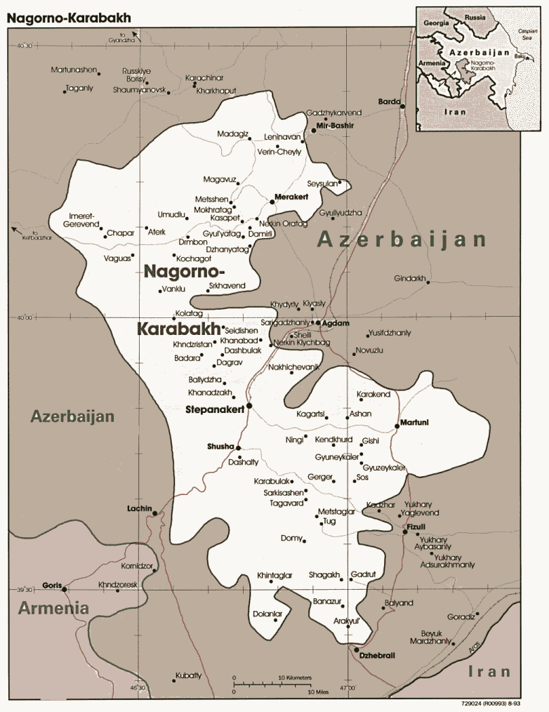 MAP OF NAGORNO KARABA