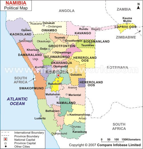 namibia political map
