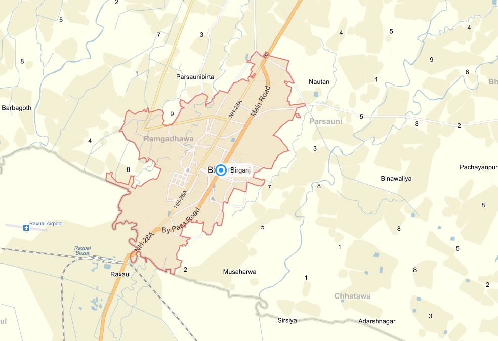 birgunj map