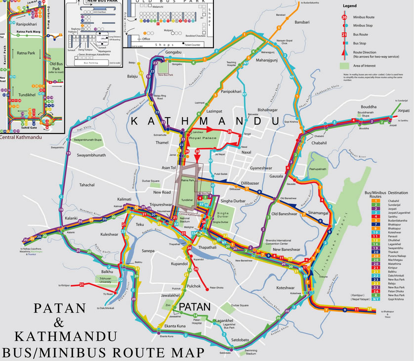 kathmandu route map