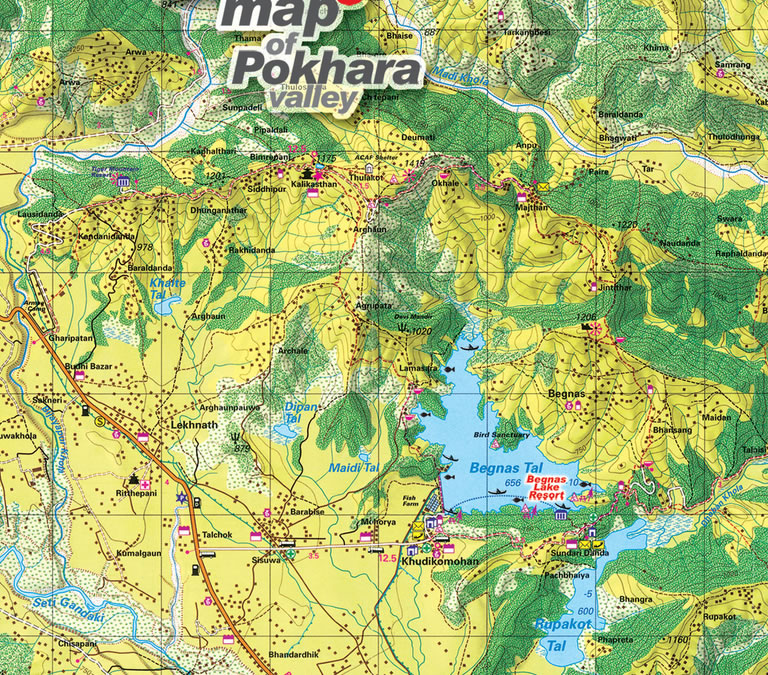 map of pokara valley