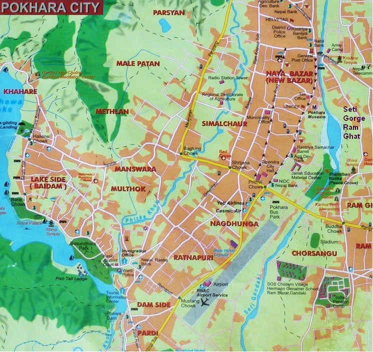 pokhara city center map