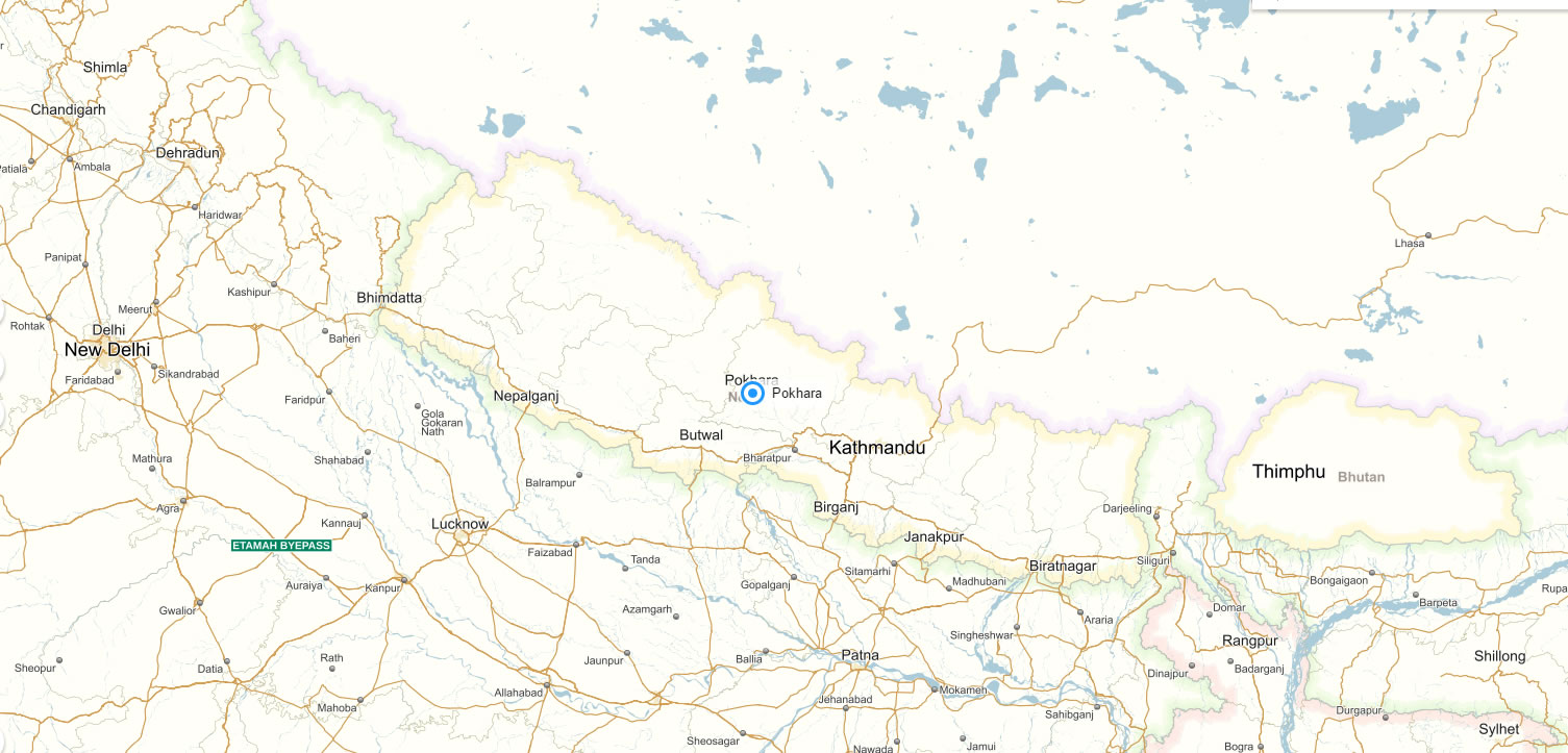 pokhara map nepal