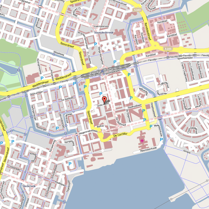 Almere center map