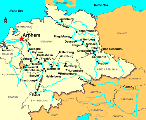 Arnhem area map