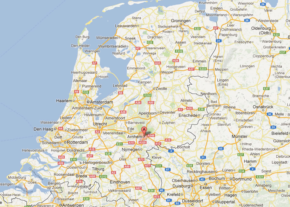 map of Arnhem Netherlands