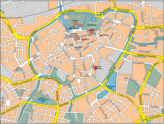 Breda center map