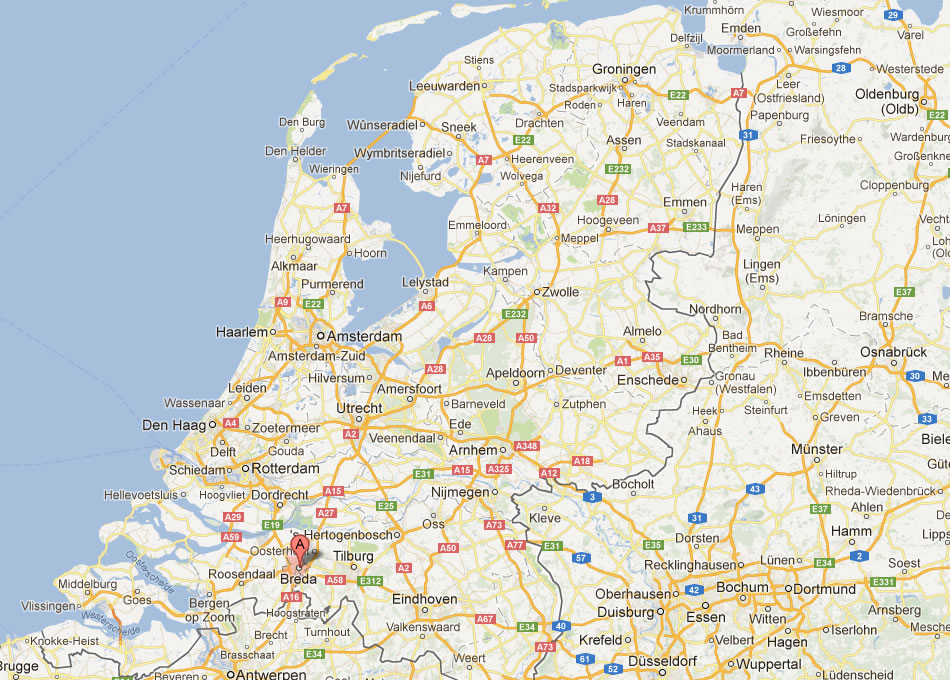 map of Breda Netherlands