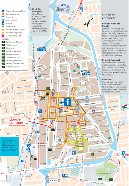 Delft tourist map