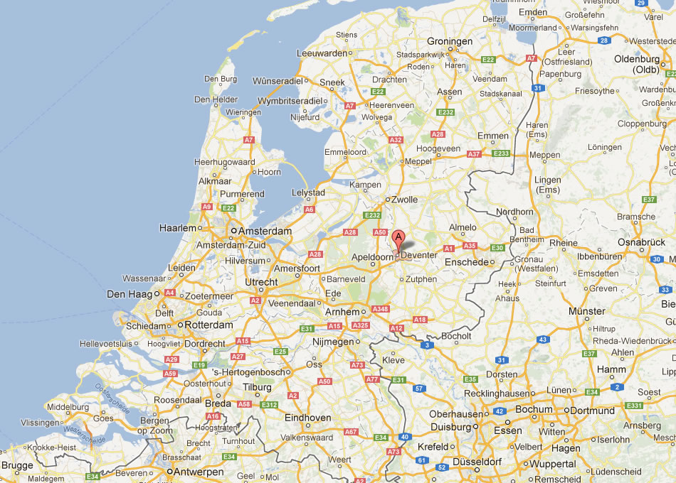 map of Deventer Netherlands