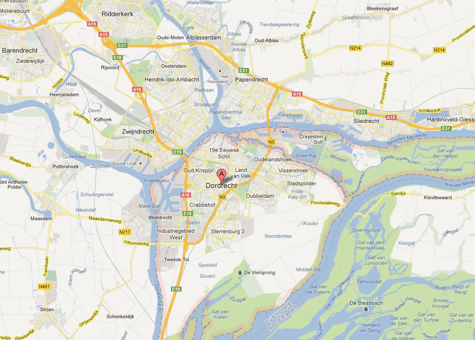 map of Dordrecht