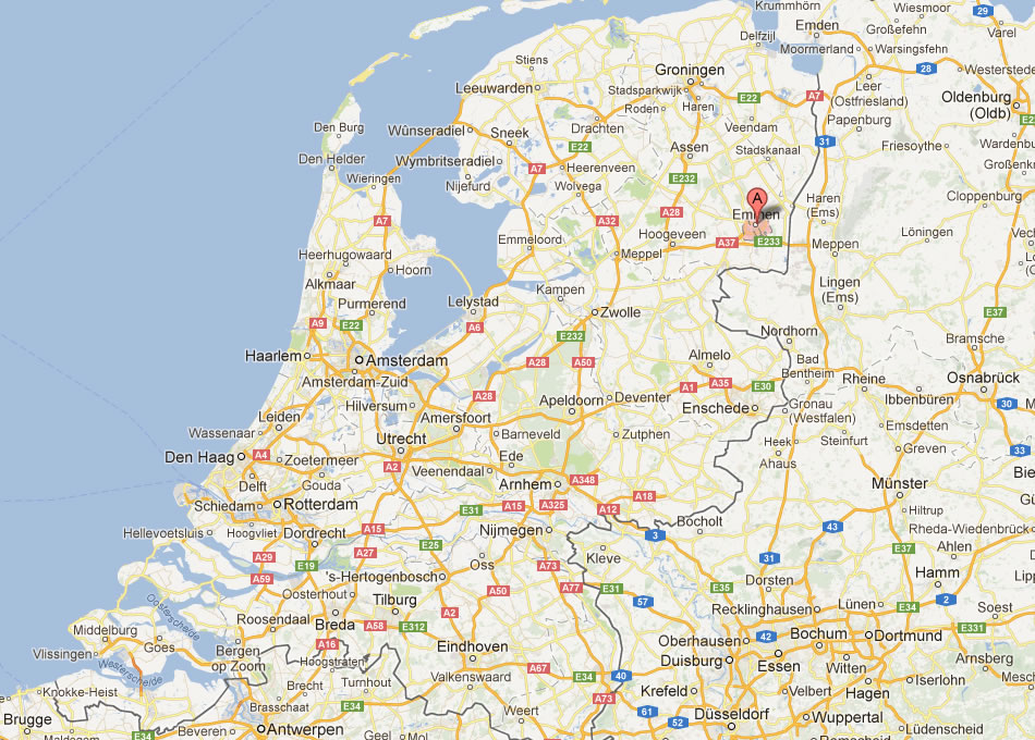 map of Emmen Netherlands
