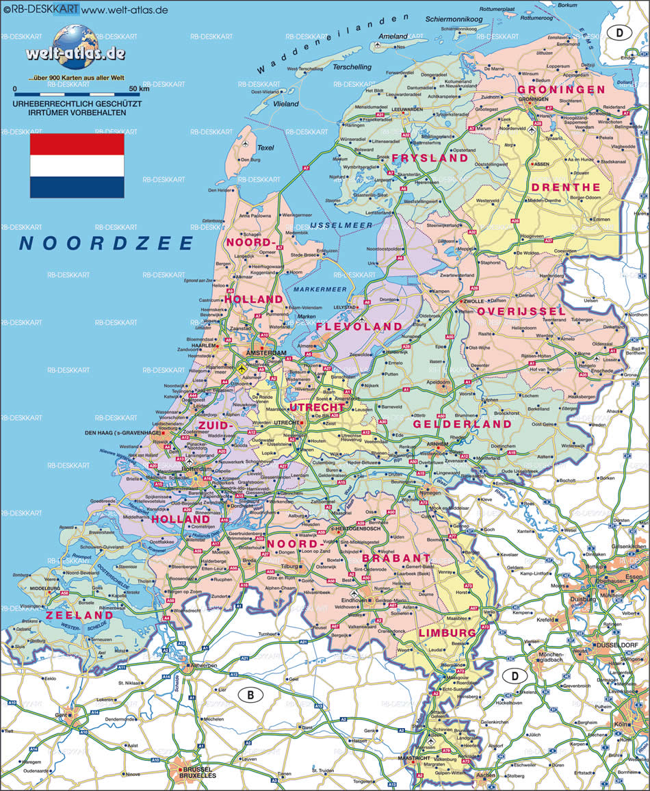 Netherlands Enschede political map