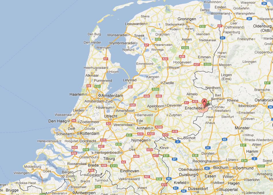 map of Enschede Netherlands
