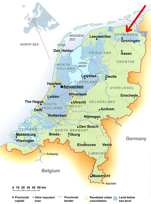 Groningen Netherlands map