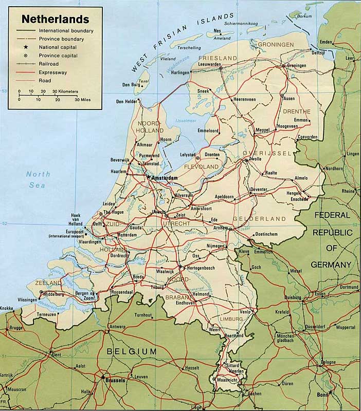Netherlands Groningen map