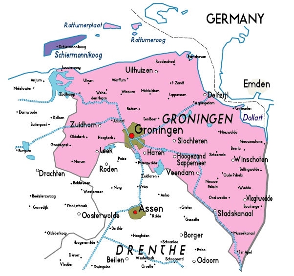 Groningen province map