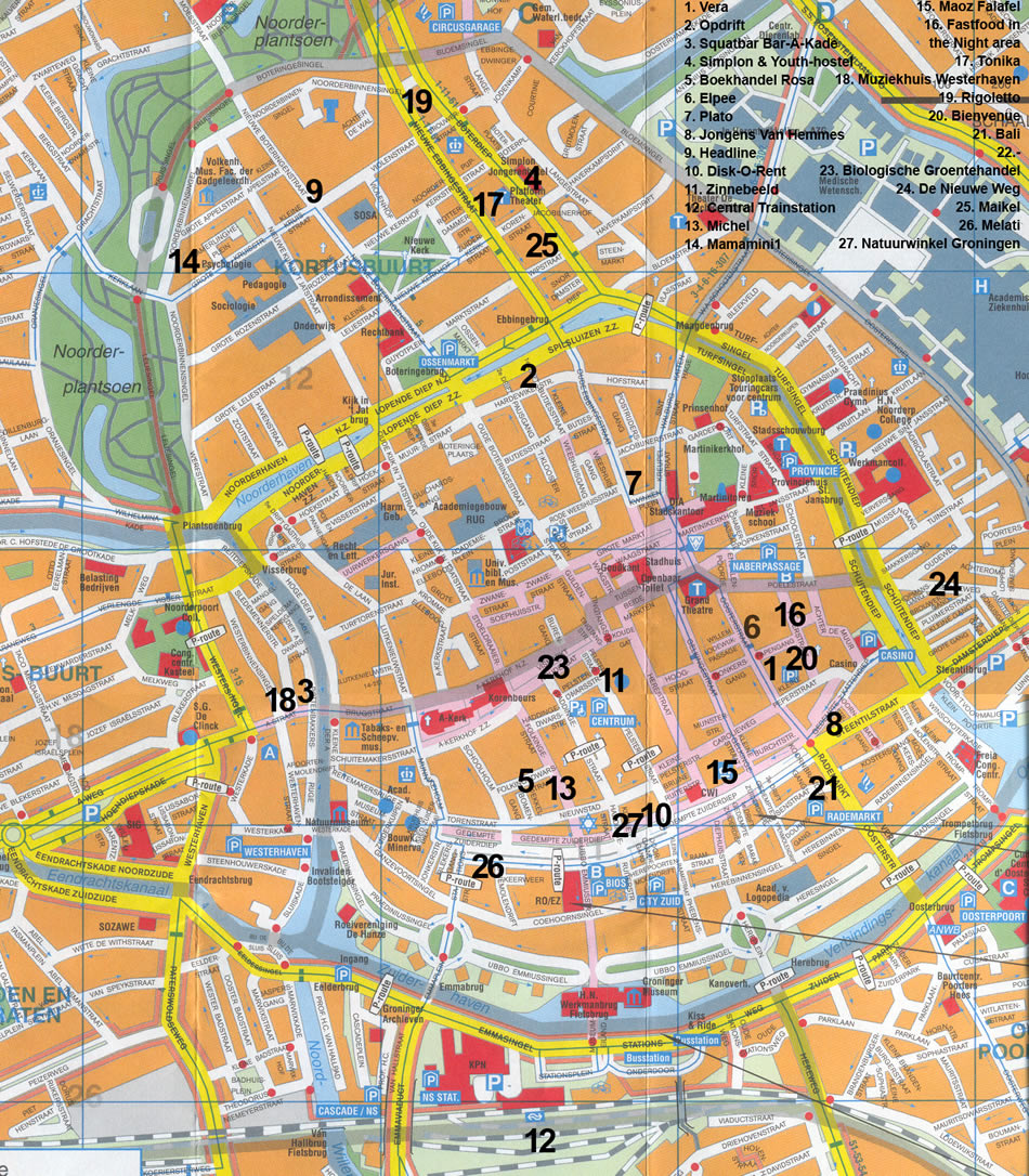 Groningen tourist map