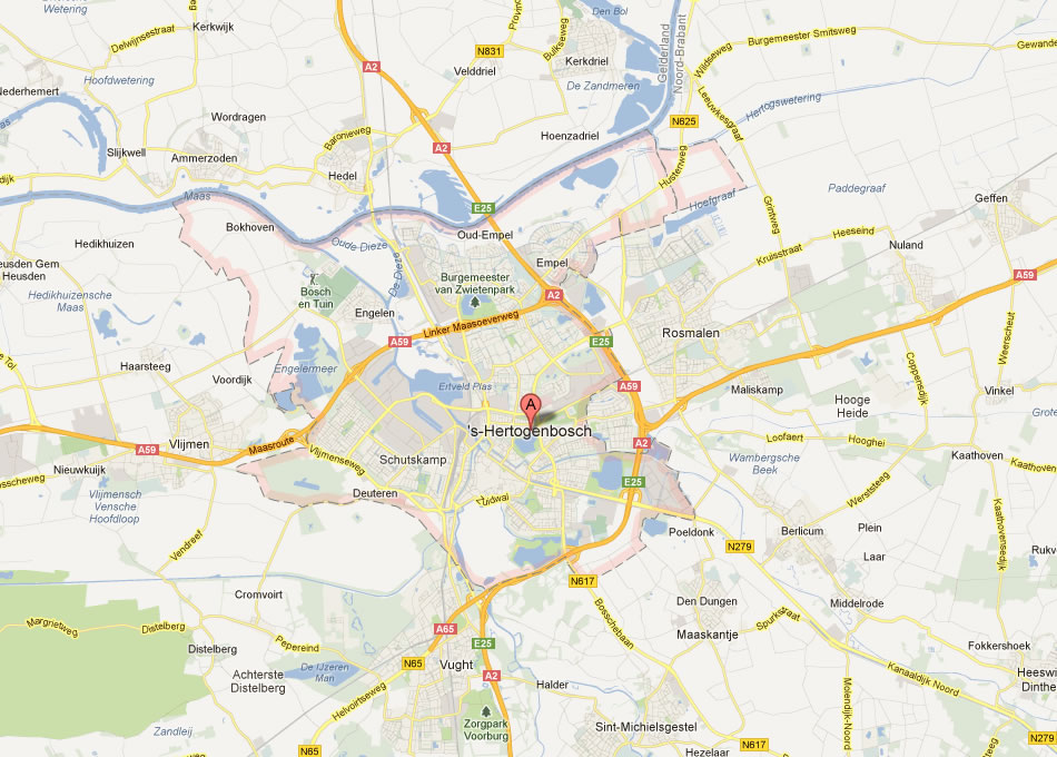map of Hertogenbosch