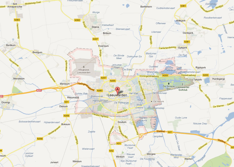 map of Leeuwarden