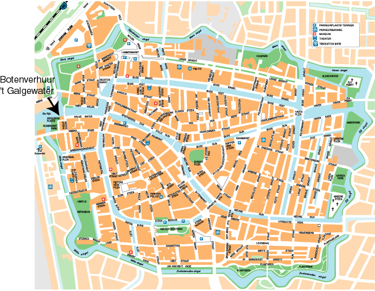 Leiden city map