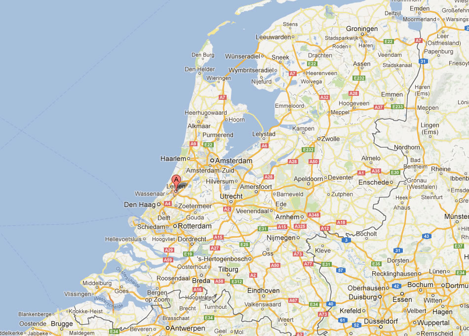 map of Leiden Netherlands