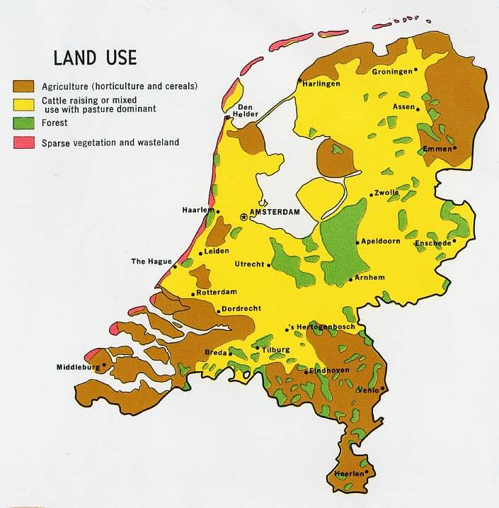 netherlands land map