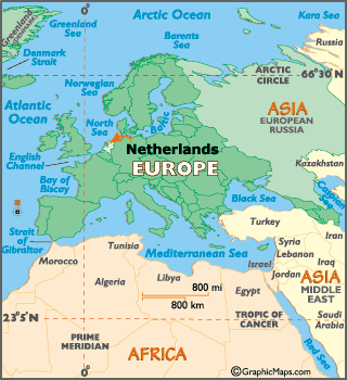 netherlands map europe