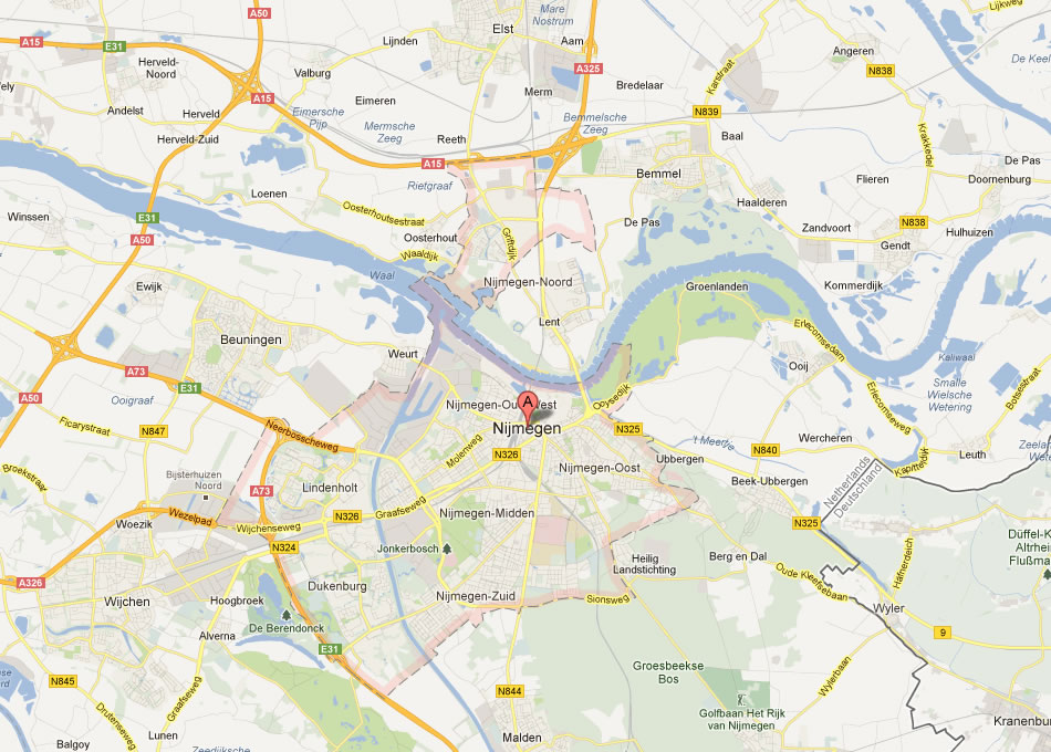 map of Nijmegen