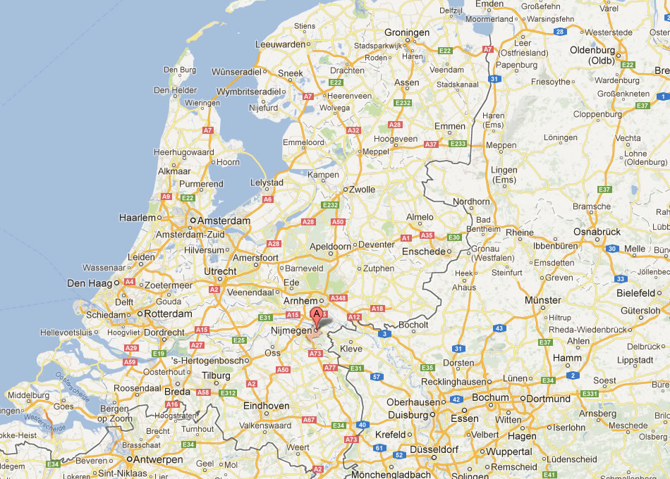 map of Nijmegen Netherlands