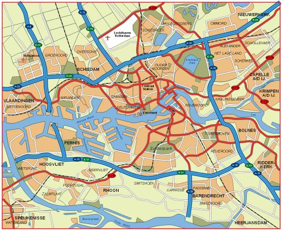 Rotterdam districts map