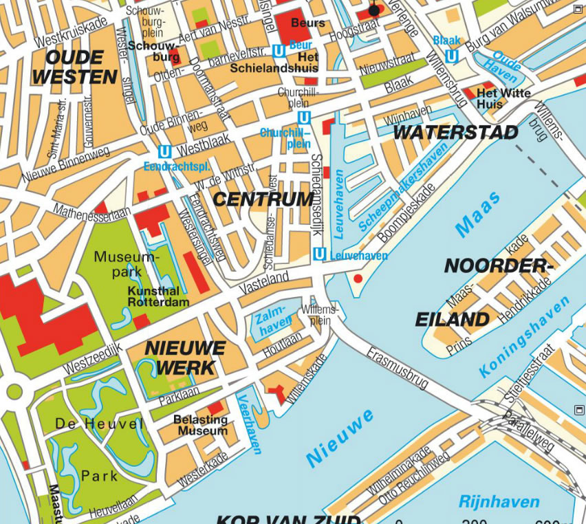 Rotterdam downtown map