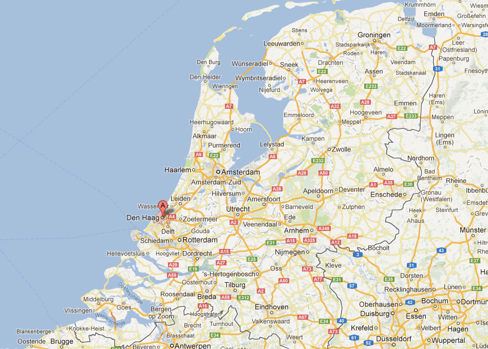 map of The Hague Netherlands