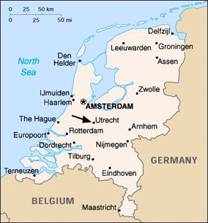 netherlands Utrecht map