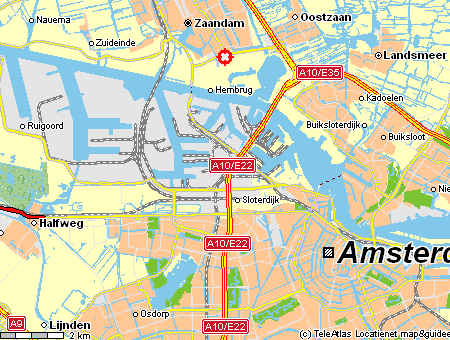 Zaanstad amsterdam map