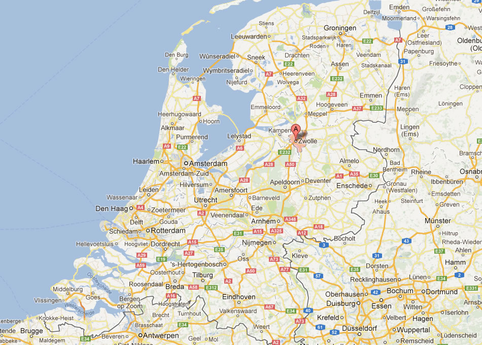map of Zwolle Netherlands