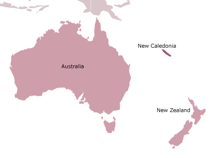 New Caledonia map australia