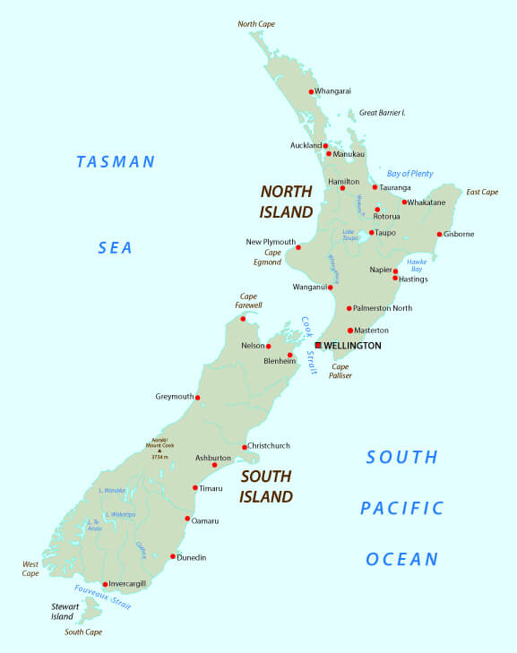 New Zealand Map