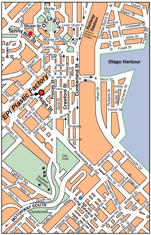 Dunedin map