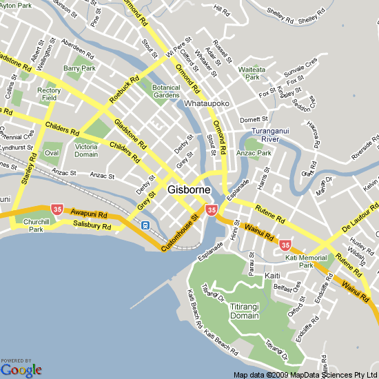 Gisborne City Map