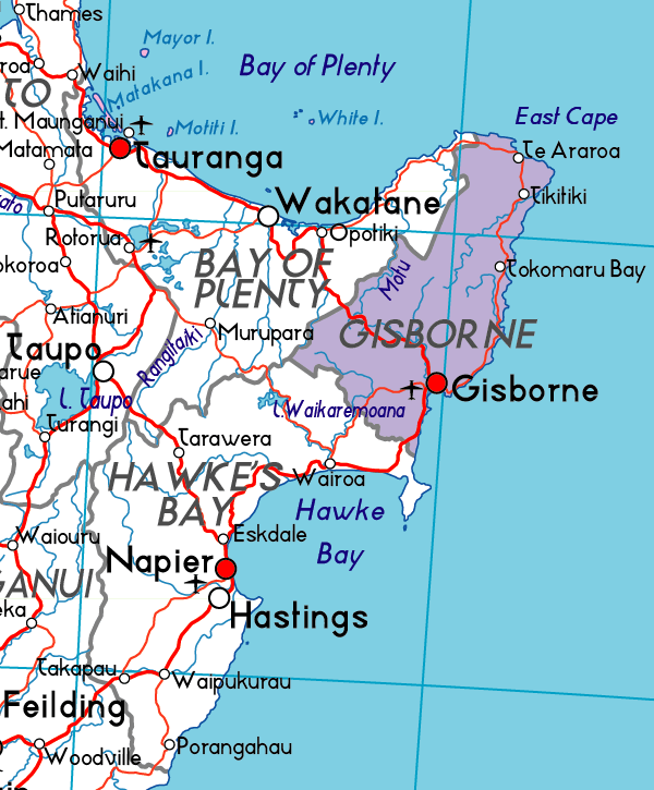 Gisborne map