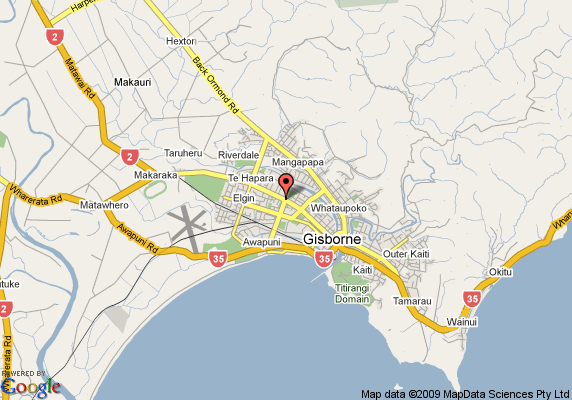 Gisborne region map