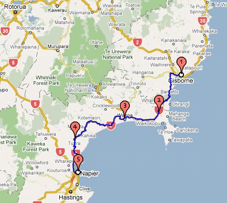 Gisborne road map