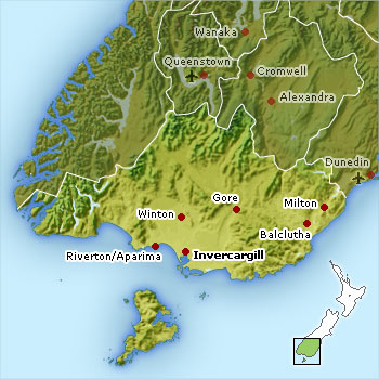 Southland Invercargill Map.