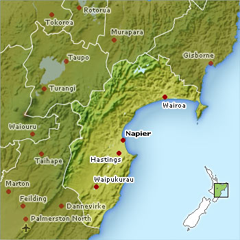 Napier regional map