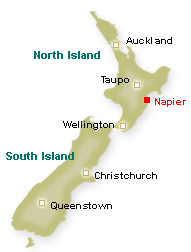 new zealand map Napier.