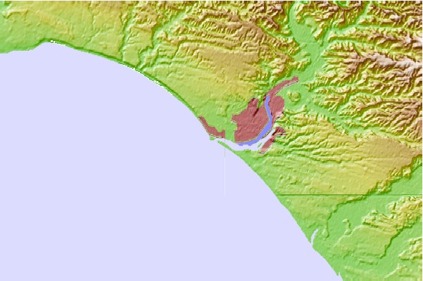 Whanganui Physical Map