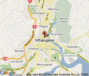 Whangarei New Zealand Map