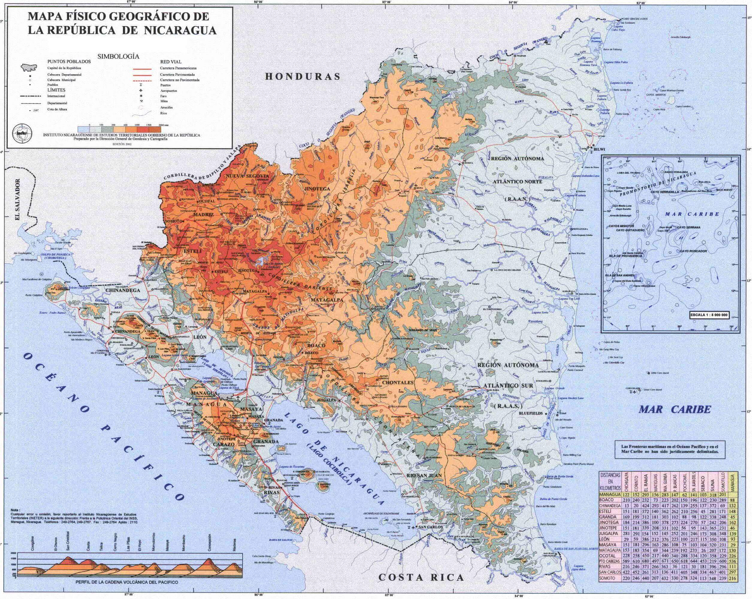 Nicaragua Geophysical Map